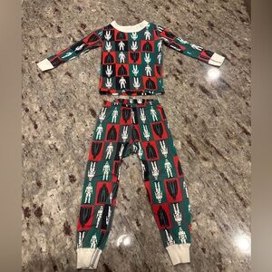 Hanna Andersson Kids Pajama Set - Red, Green, White